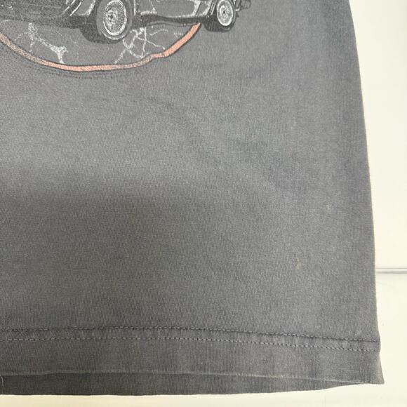 Back to the Future Boys Tee Sz M 5 6 Gray DeLorean Screen Print AlStyle Shirt - Picture 6 of 8